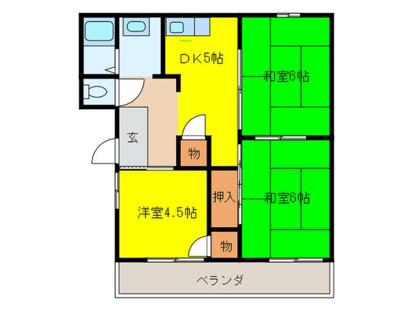 ハイネスＵの物件間取画像